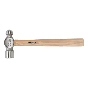 22660 / MB-32P Martillo pulido de bola 32 oz mango madera, Pretul