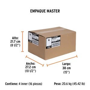 Marro octagonal 2.5 lb, mango de madera 12