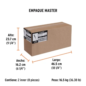 Marro octagonal 4 lb, mango de fibra de vidrio 14
