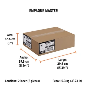Marro octagonal 4 lb, mango de madera 12