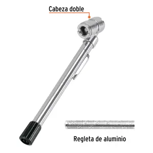 Calibrador de presión 120 psi cabeza doble, Truper