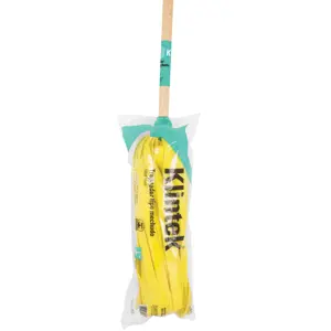 Trapeador de microfibra lisa, bastón de 120 cm, KLINTEK