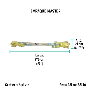 Trapeador de microfibra lisa, bastón de 120 cm, KLINTEK