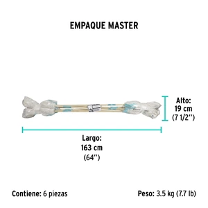 Trapeador tipo mechudo, 350 g con bastón de 120 cm, KLINTEK