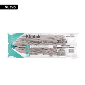 59959 / MECH-350C Trapeador tipo mechudo, 350 g repuesto, algodón, KLINTEK