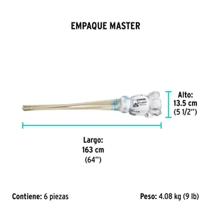 Trapeador tipo mechudo, 450 g con bastón de 120 cm, KLINTEK