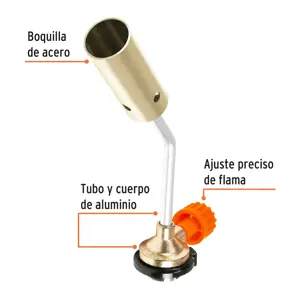 Mechero p/lata de gas de 1/4 de vuelta, TRUPER