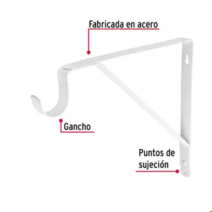 Ménsula reforzada blanca 11 x 12