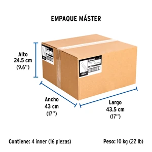 Manguera para gas, PVC amarilla, 3/8