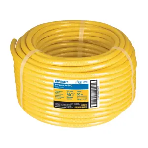 Manguera para gas, PVC amarilla, 3/8