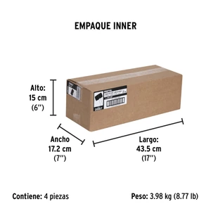 Mazo de hule, 24 oz, Pretul