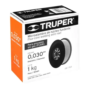 Truper Caja c/1 kg de microalambre núcleo fundente, procesos s/gas