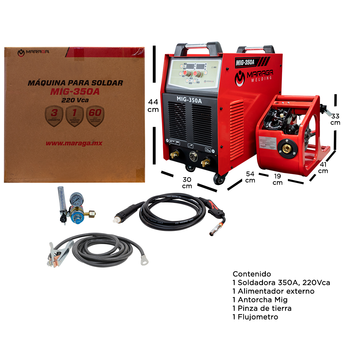 Soldadora inversora microalambre MARAGA MIG350 350 Ampers 220V