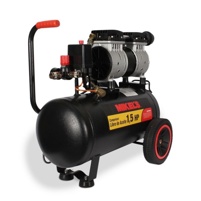 MIKELS-CALA-1.5 / CALA-1.5 Compresor de aire 1.5 HP (24 lts) LIBRE DE ACEITE