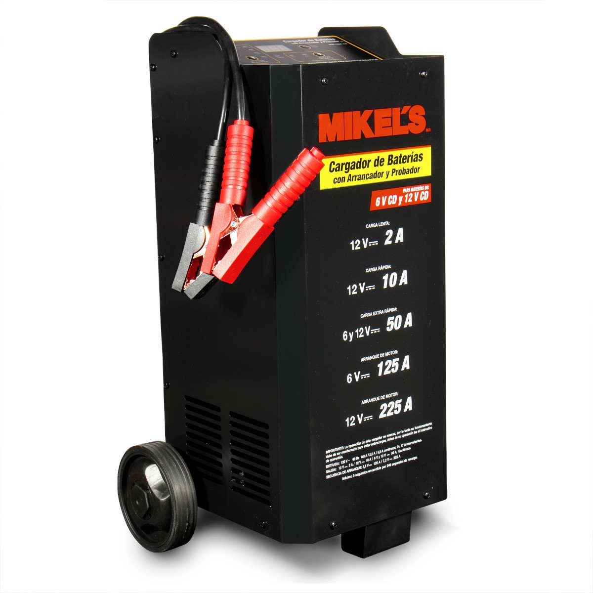 MIKELS-CBAP-225 / CBAP-225 Cargador baterías con arrancador y amperímetro (2/10/50/125/225 amp)