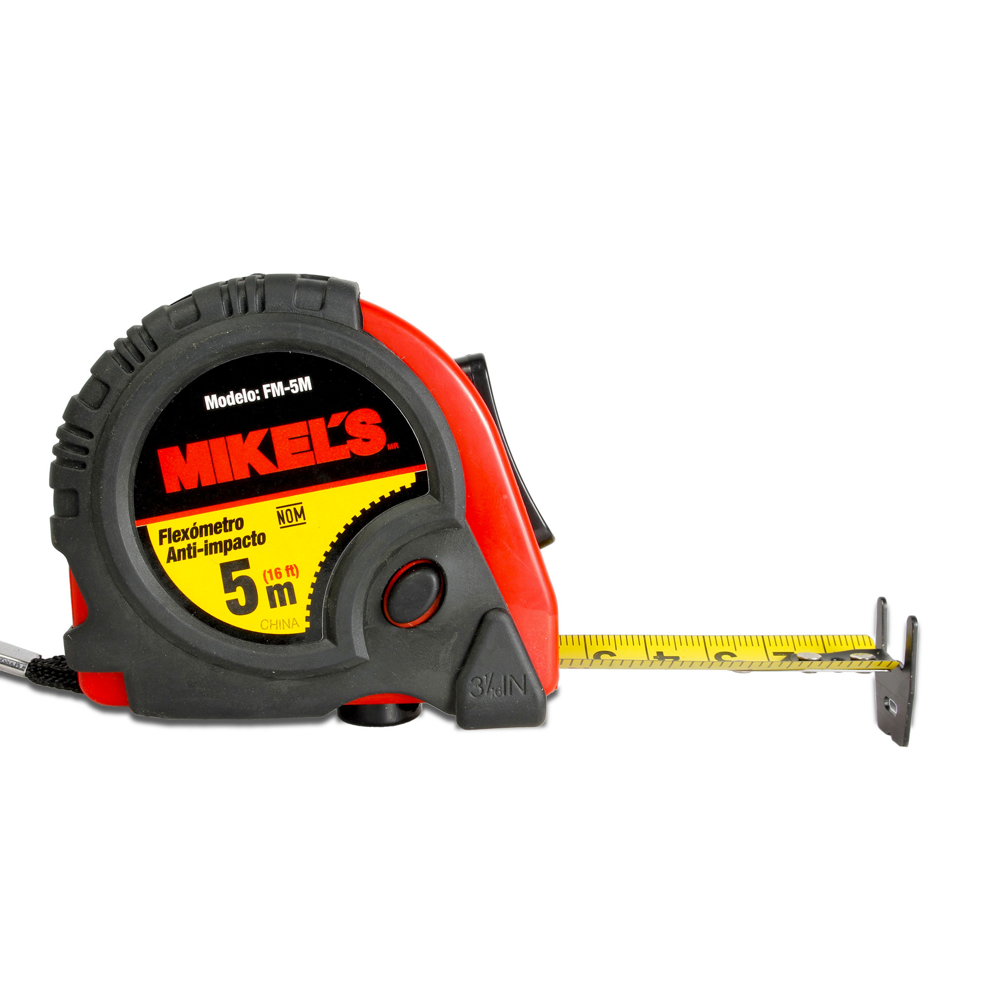MIKELS-FM-5M / FM-5M Flexómetro Anti-Impacto (5 mts)