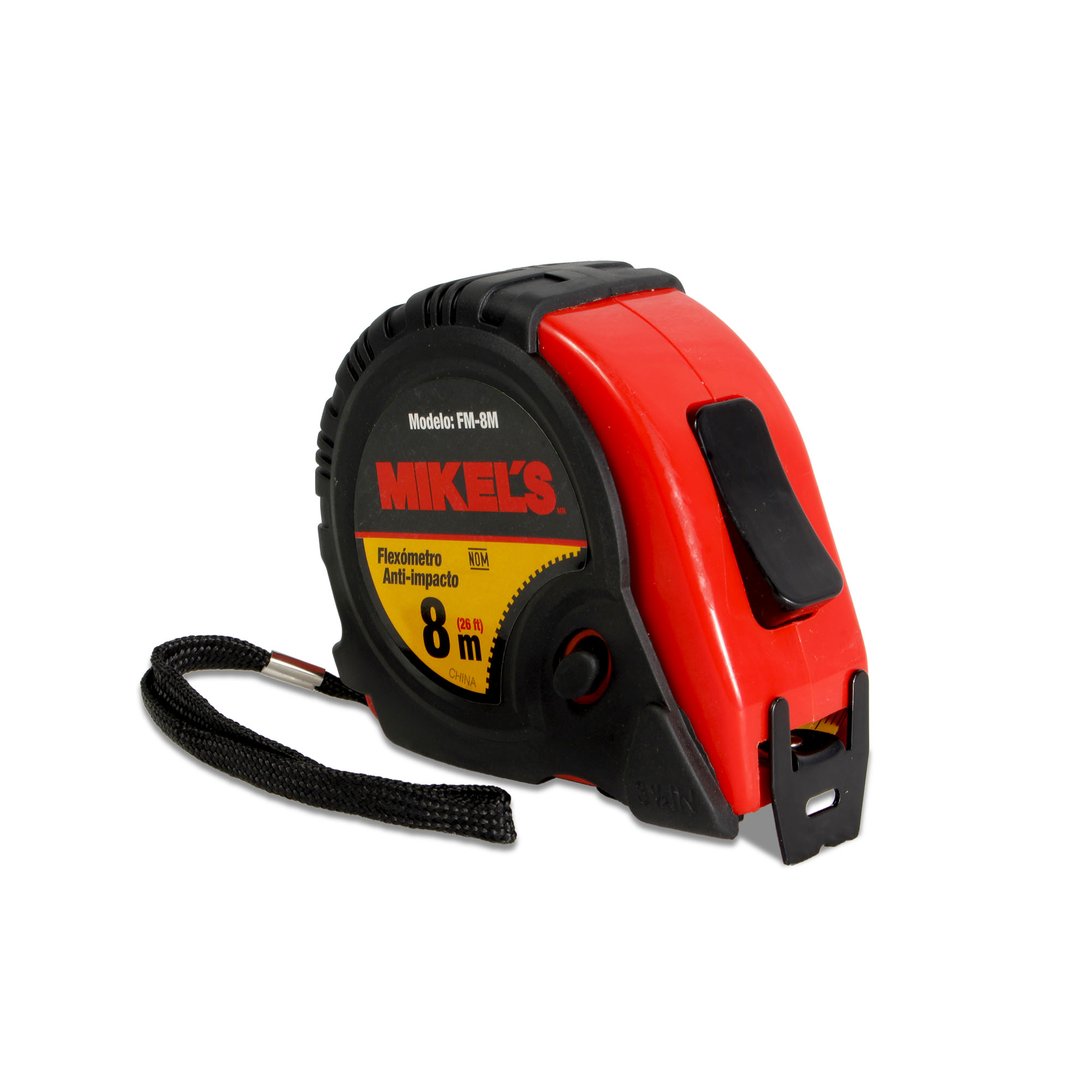 MIKELS-FM-8M / FM-8M Flexómetro Anti-Impacto (8 mts)