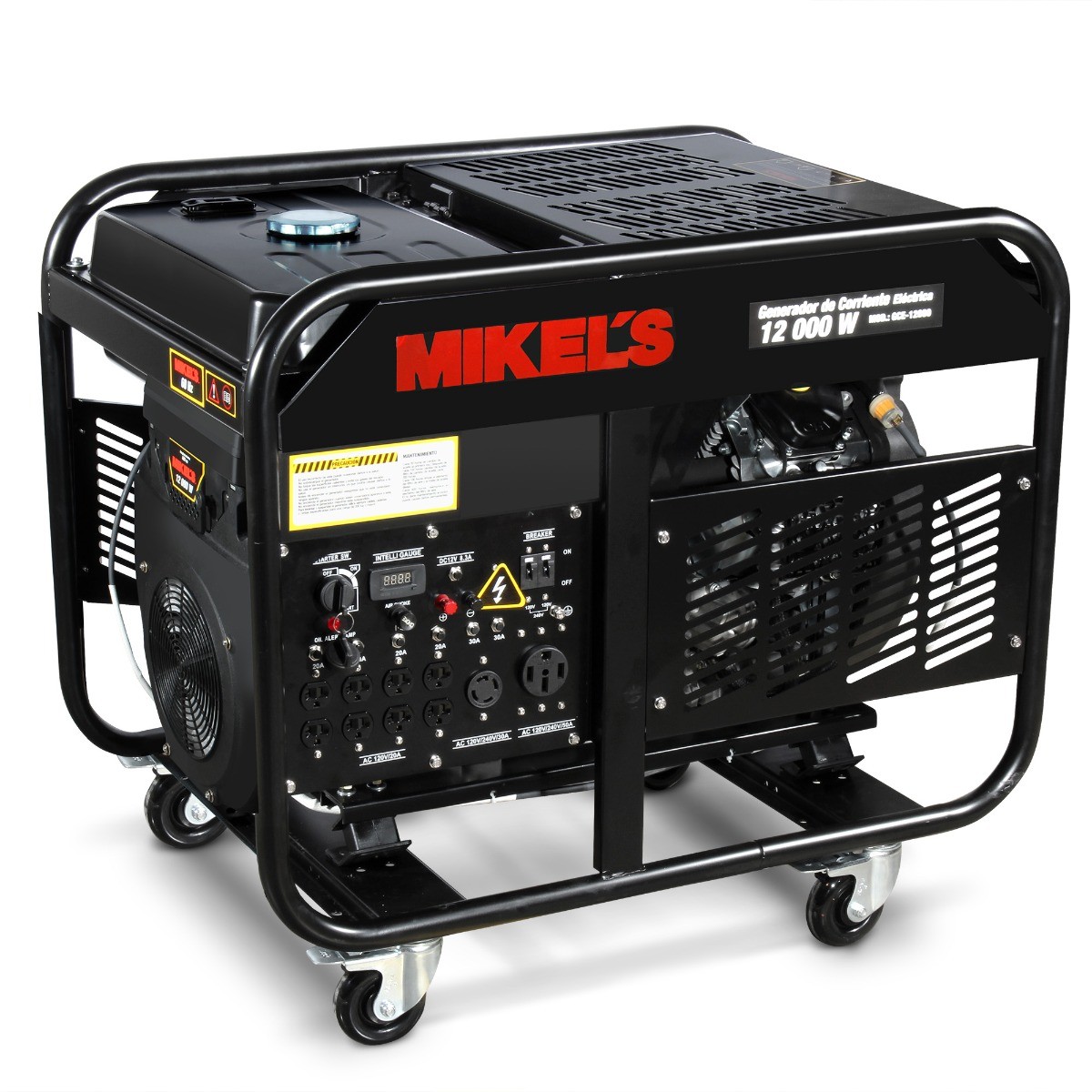 MIKELS-GCE-12000 / GCE-12000 Generador de corriente eléctrica motor 4 tiempos (12,000 W / 22 HP)