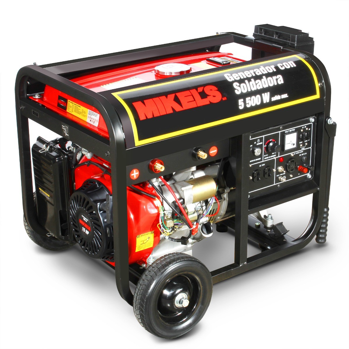 MIKELS-GCES-55 / GCES-55 Generador de corriente eléctrica motor 4 tiempos con soldadora (5,500 W / 15 HP)