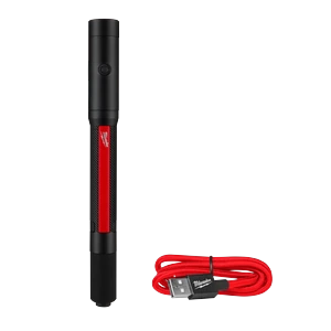 Pluma linterna recargable de 250 L con láser de Milwaukee 2010R
