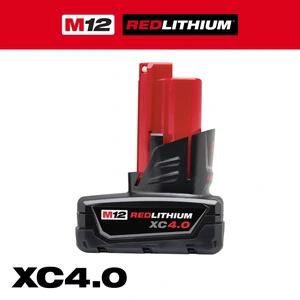 Juego de bateria M12 REDLITHIUM XC 4.0 con capacidad extendida Milwaukee 48-11-2440