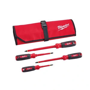 Juego de 4 destornilladores con aislamiento 1000 V con bolsa Milwaukee 48-22-2204