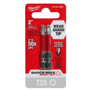 MILWAUKEE-48324985 / 48324985 2 Puntas Torx T25 X 2 Pulgadas Milwaukee 48-32-4985