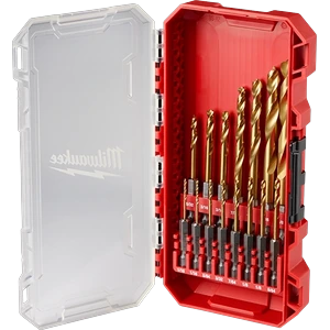 MILWAUKEE-48894670 / 48894670 Brocas de titanio SHOCKWAVE Impact Duty RED HELIX 15pzs Milwaukee 48-89-4670