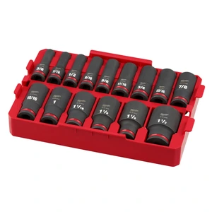 MILWAUKEE-49666817 / 49666817 Set Dado 1/2" Dr 15PC SAE TRAY SHOCKWAVE Impact Duty Milwaukee 49-66-6817