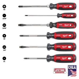 Destornilladores con empuñadura acolchonada (EE. UU.) 6pzs. Milwaukee MT200-6