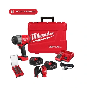 Milwaukee M18 FUEL Llave De Impacto 1/2 Pulg Kit P126-2967 Con Shockwave Dados Y Guantes
