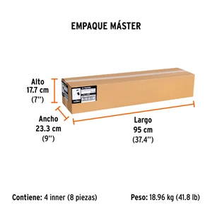 Hacha media labor 3-1/2 lb, mango de madera 36