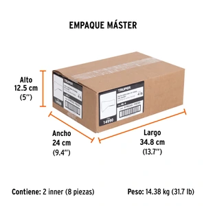 Hacha media labor 4 lb, sin mango, TRUPER