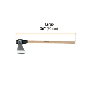 Hacha media labor 4-1/2 lb, mango de madera 36