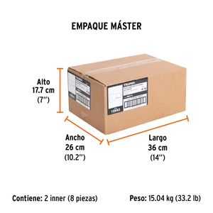 Hacha media labor ojo redondo 4 lb sin mango, TRUPER