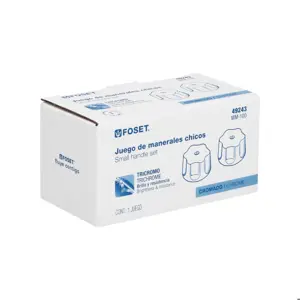 49243 / MM-100 Foset Juego de manerales hex metálicos p/lav-fregadero,cromo,Basic