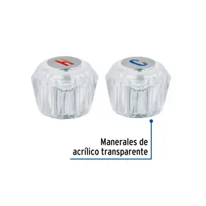 Foset Juego 2 manerales acrílico trans p/lavabo y fregadero, Basic