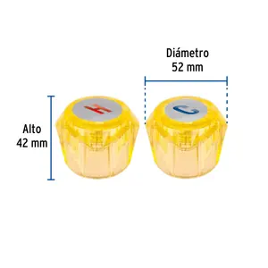 Foset Juego 2 manerales acrílico ámbar p/lavabo y fregadero, Basic