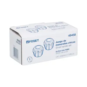 49458 / MM-200H Foset Juego 2 manerales acrílico humo p/lavabo y fregadero, Basic