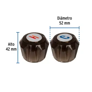 Foset Juego 2 manerales acrílico humo p/lavabo y fregadero, Basic
