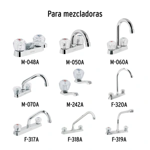 Foset Juego 2 manerales acrílico azul p/lavabo y fregadero, Basic