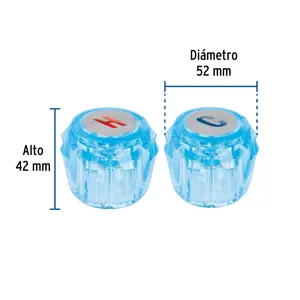 Foset Juego 2 manerales acrílico azul p/lavabo y fregadero, Basic
