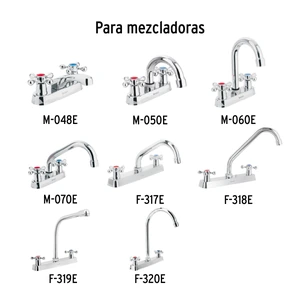 Foset Juego de manerales de cruceta p/lav-fregadero, cromo, Basic