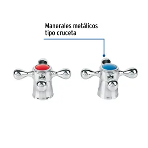 Foset Juego de manerales de cruceta p/lav-fregadero, cromo, Basic