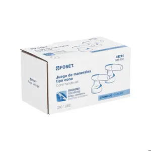 49214 / MM-900 Foset Juego de manerales cono p/lavabo-fregadero, cromo, Basic