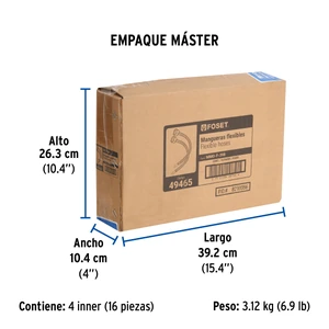 Foset Bolsa con 2 mangueras p/monomando cuello extraíble, Riviera