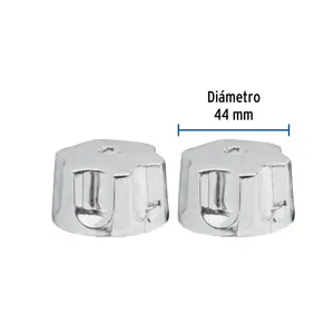 Foset Juego de manerales hex de ABS p/lav-fregadero, cromo, Basic