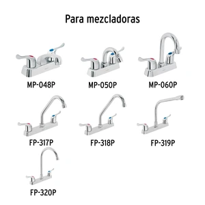 Foset Juego de manerales de palanca p/lav-fregadero, cromo, Basic