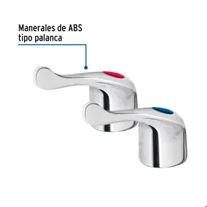 Foset Juego de manerales de palanca p/lav-fregadero, cromo, Basic