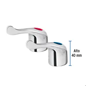 Foset Juego de manerales de palanca p/lav-fregadero, cromo, Basic
